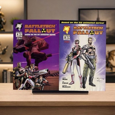 BattleTech Fallout #1-2 Complete Set VF/VF+ Malibu 1994 Animated Series Comics
