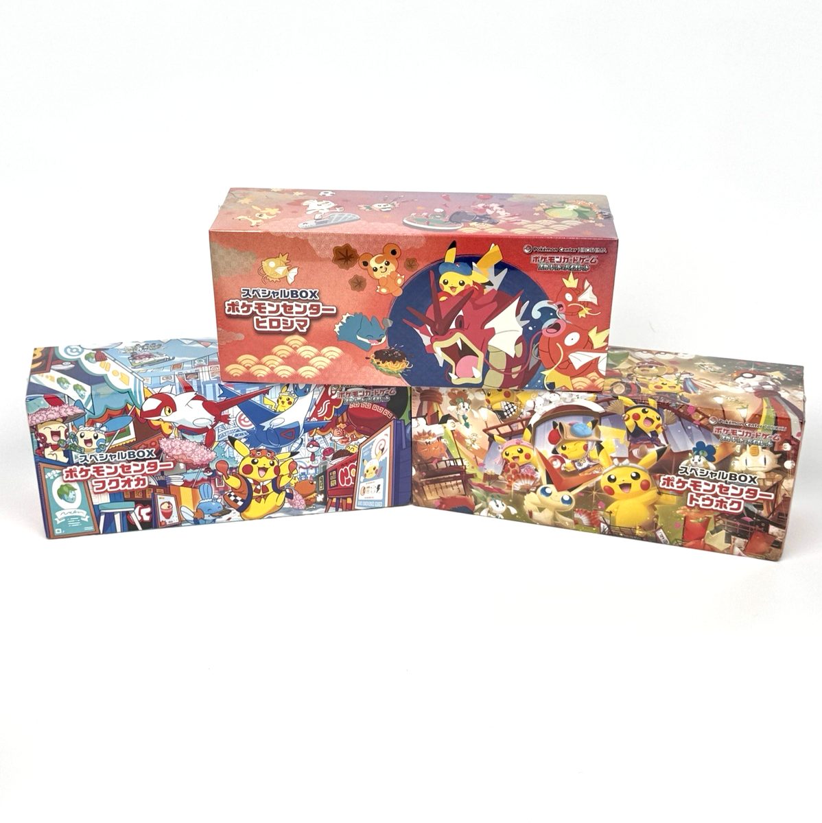 Pokemon Center Tohoku Hiroshima Fukuoka Special Box set w/Promo
