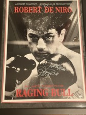 STEINER SPORTS: SIGNED JAKE LAMOTTA RAGING BULL MOVIE POSTER  24X33