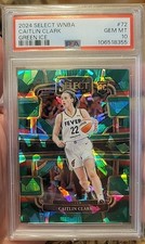 2024 PANINI SELECT WNBA GREEN ICE #72 CAITLIN CLARK ROOKIE RC PSA 10