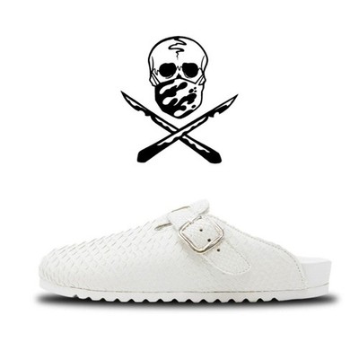 The Shoe Surgeon White Python Luxe Mule Men's 10 / Women's 11.5