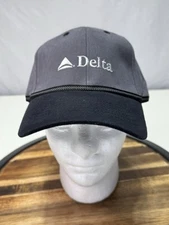 Delta Snapback Trucker Hat Black OS Adjustable Embroidered Mesh Back Cintas