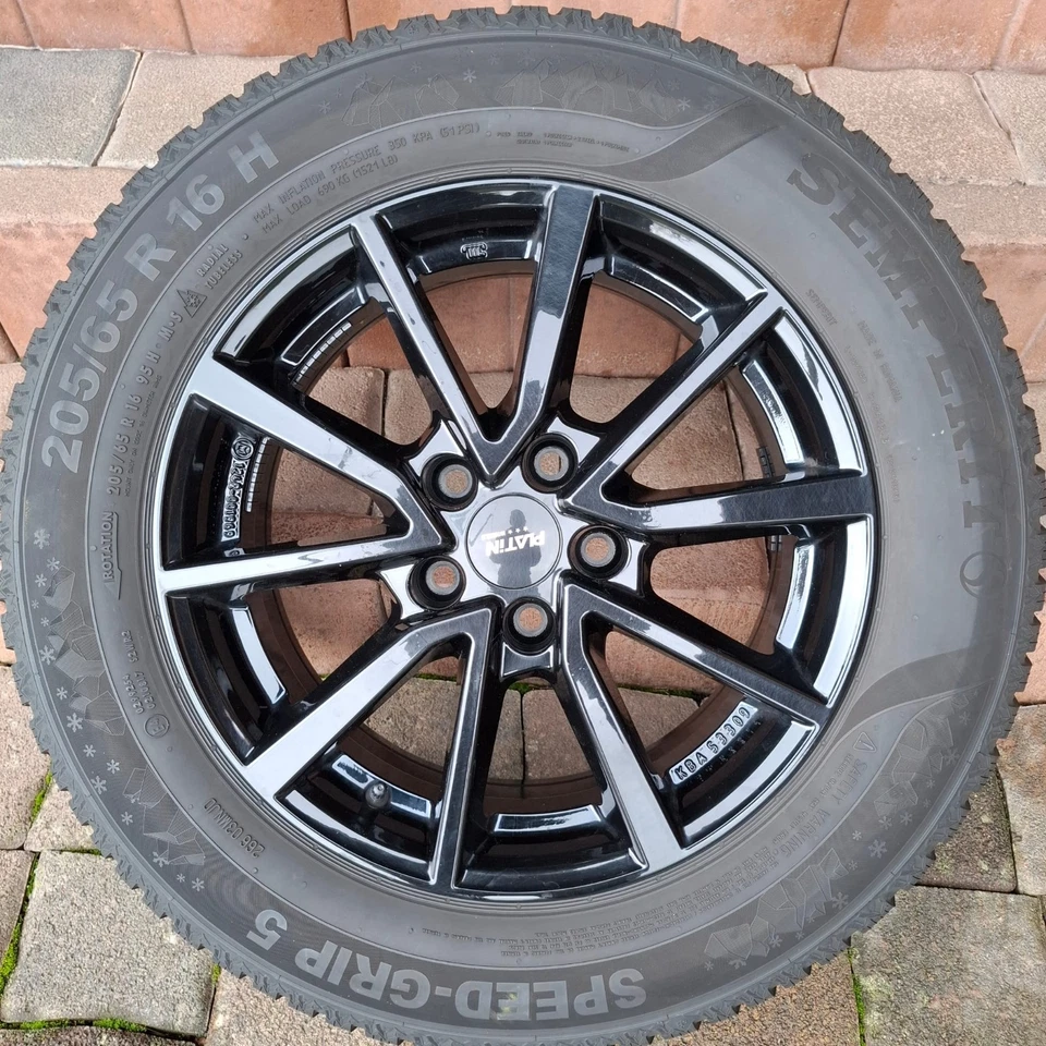 4 Winter Kompletträder mit Alufelge diamant schwarz - Bild 3 von 3