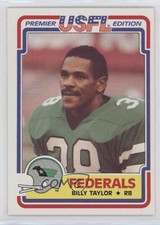 1984 Topps USFL Billy Taylor #130 0a3