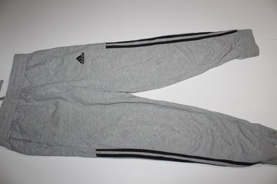 Adidas Essentials French Terry Tapered Joggers Pants Gray Black Boys Sz M 10/12