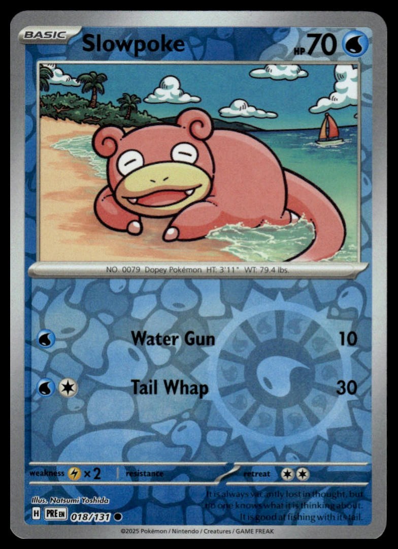 Slowpoke SV: Prismatic Evolutions #018/131 Reverse Holo Rare NM