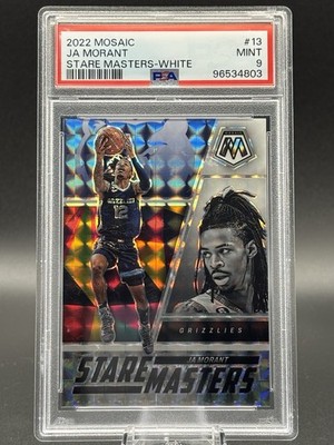 2022 Mosaic White Stare Masters Ja Morant #13 White Prism 10/25 PSA 9 MINT