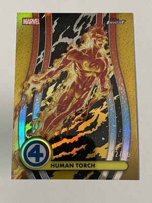 HUMAN TORCH #003 2026 Topps Finest Fantastic Four GOLD REFRACTOR /50 Marvel