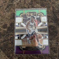 2023-24 Panini Select - Concourse Colby Jones #83 Green White Purple Prizm (RC)