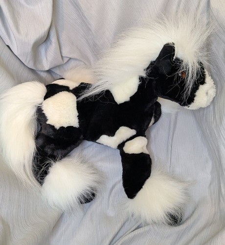 Animal Alley Toys R Us Black White Spotted Horse Plush Realistic Stuffed Animal