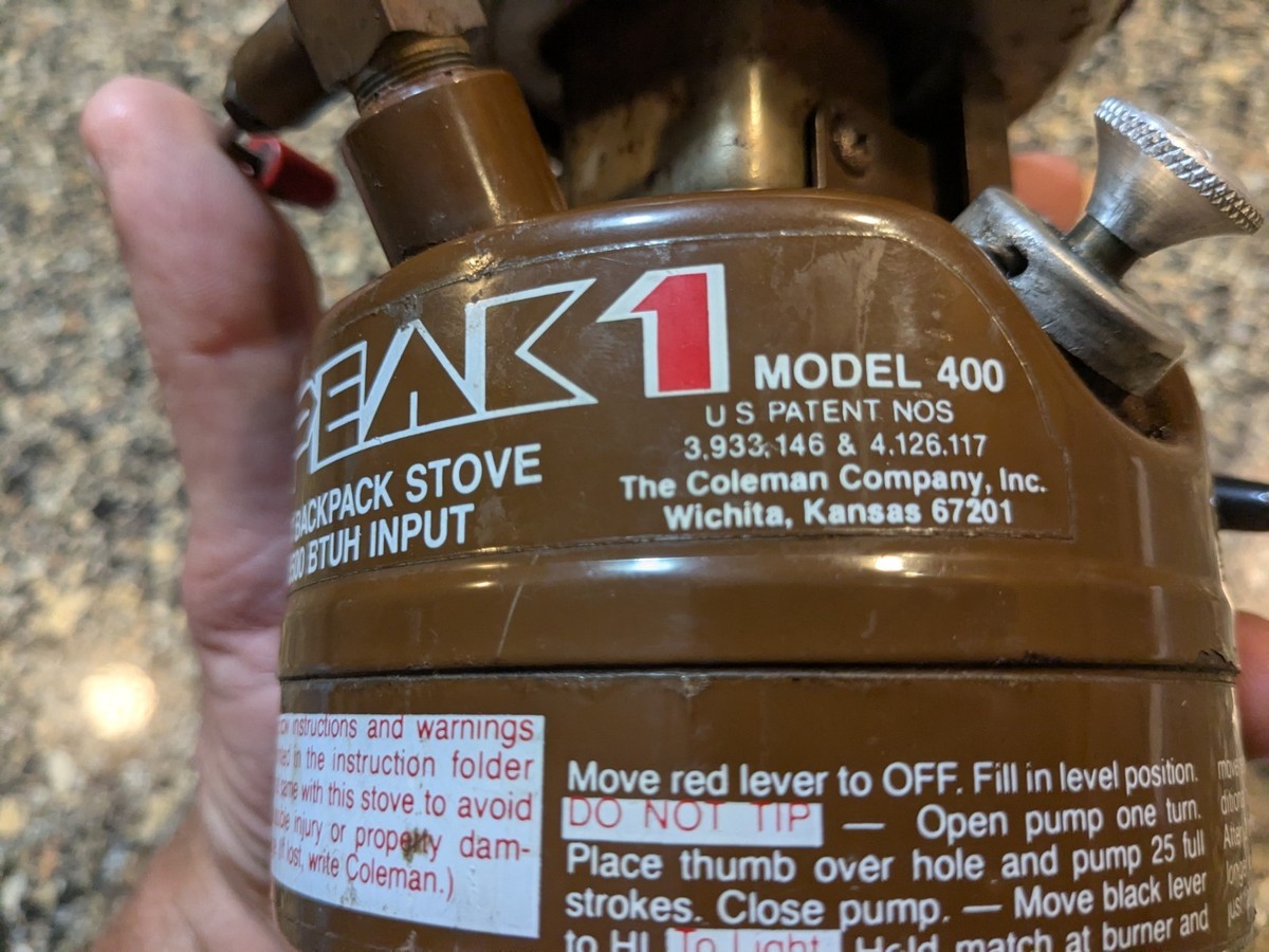 Coleman Peak 1 model 400 campstove top 6-79 | eBay