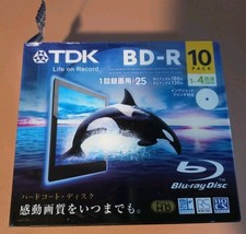 10 TDK Blu-ray BD-R 6x 50GB inkjet printable - High Capacity Blu ray Disc-B1B