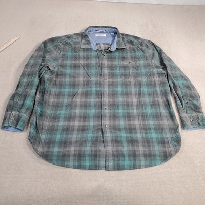 Tommy Bahama Coastline Cord Shirt Mens 3XL XXXL Gray Corduroy Button Up Collar