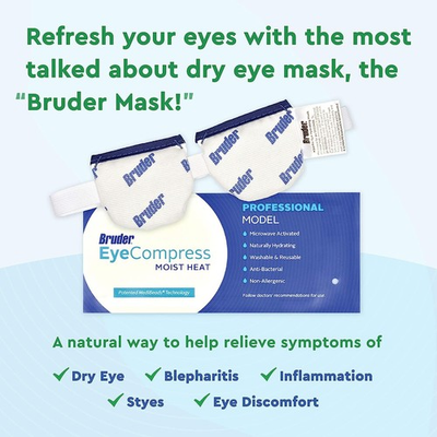 #ad Bruder Moist Heat Eye Compress Microwave Activated Fast Acting and Effective $9.99