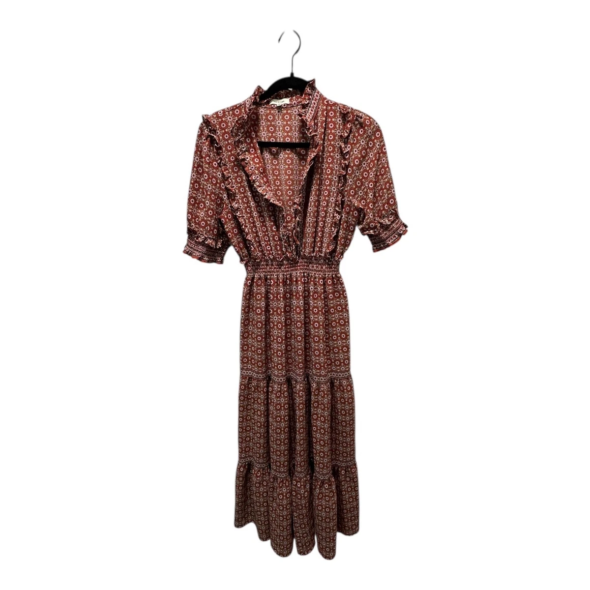knee length dresses for ladies MAX STUDIO Floral Balloon Sleeve Tiered Maxi Dress – VinNews Recommendations main image 1