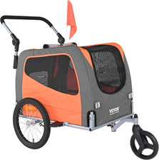 Dog Bike Trailer, Supports up to 66/88/100 Lbs, 2-In-1 Pet Stroller Cart Bicycle