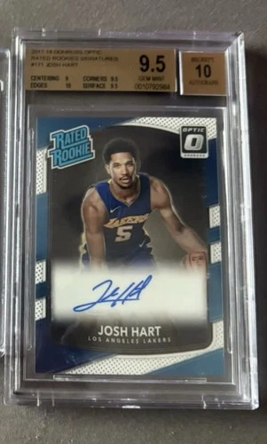 2017-18 Panini Donruss Optic Rated Rookie Josh Hart Auto BGS 9.5 AUTO 10 Knicks