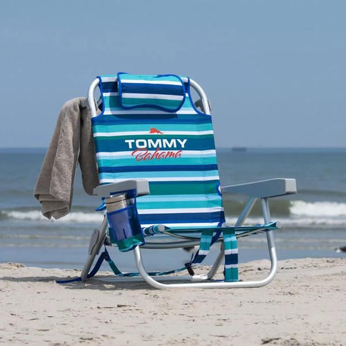 Tommy Bahama Backpack Beach Chair in Blue - Picture 1 of 8
