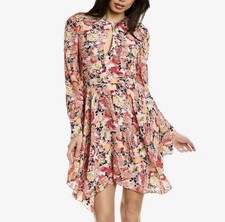 NEW Stella McCartney Floral Silk Asymmetrical Hem Dress EU 42 Designer
