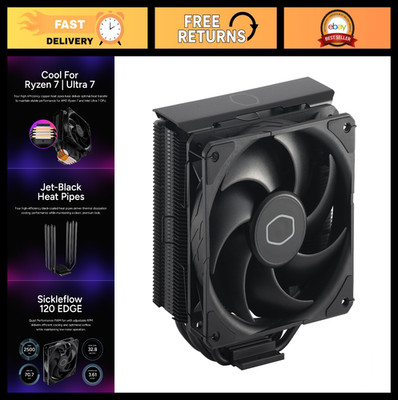 High Performance CPU Air Cooler - 120mm PWM Fan, 4 Heat Pipes, Low Noise, Easy I