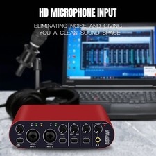 USB Audio Interface 24bit 192kHz Compact Mixer for Guitar Recording Setup