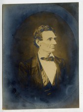 Vintage 1860 Hesler-Ayres Portrait President Abraham Lincoln Silver print Photo