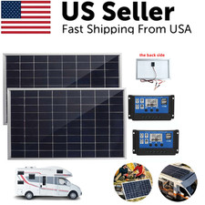 30W Solar Panel 12V Solar Battery Trickle Charger 100A W/ Controller Maintainer