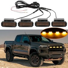 Kit de luces de parrilla delantera marcador LED ámbar estilo Raptor para Chevy Colorado