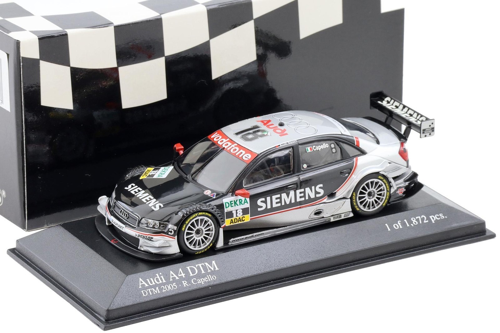 Minichamps 1:43 Audi A4 DTM 2005 #18 R. Capello Siemens Joest