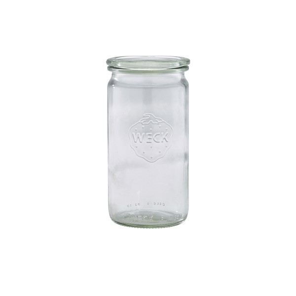 GenWare Glass Jar Clear WECK Cylindrical Jar 34cl/ 12oz 6cm (Dia) - Pack of 12