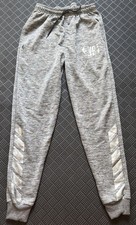 NBA Official Boy  s Gray Tapered Sweatpants Drawstring Pockets Size Small