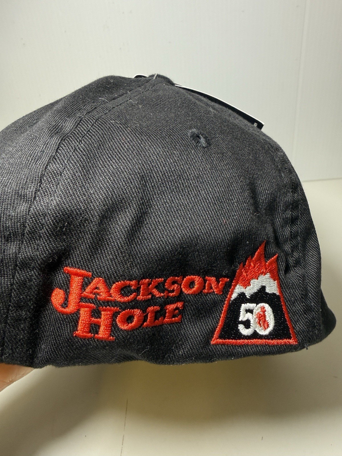 Rare Jackson Hole 50th Anniversary x Arcteryx Hat Flexfit Black NWT L/XL 60cm image 2