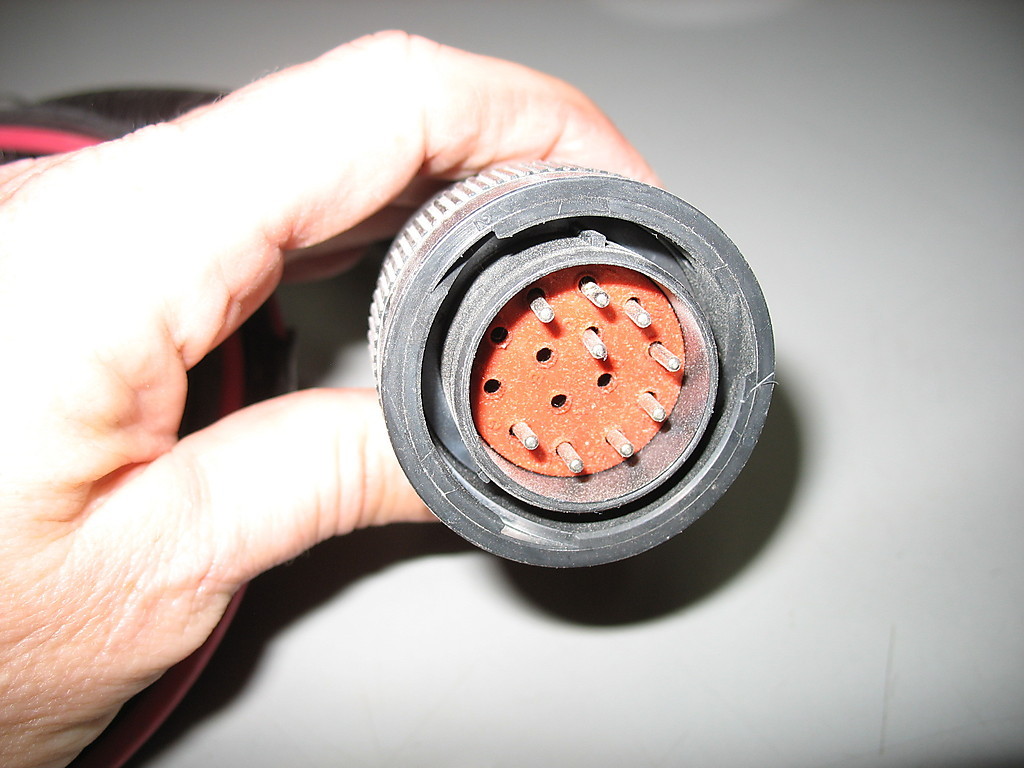 Mercruiser Volvo Harness Adapter, 9 Hole Cannon Plug to 14 Pin Deutsch