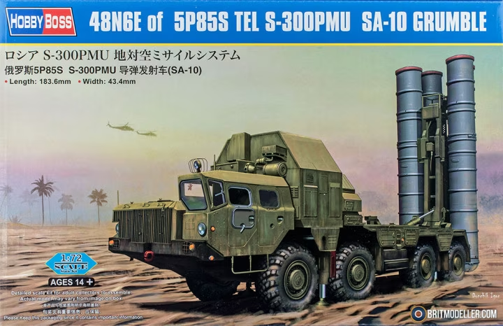 Hobbyboss 82929  1:72nd scale 48N6E of 5P85S TEL S-300PMU SA-10 GRUMBLE