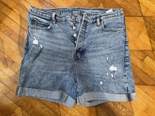Old Navy Extra High Rise Sky-High Straight Light Wash Distressed Size 14