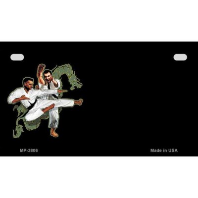 Karate Offset Novelty Metal Motorcycle License Plate Sign Car Truck Wall Home