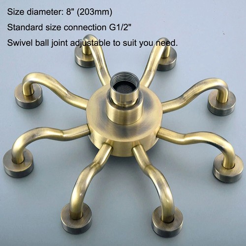 Dusche Köpfe Top Messing Retro Antik Bronze Feste Rotierende Badezimmer Zubehör - Bild 15 von 24