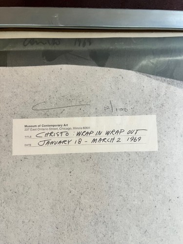 Original - Christo - Wrap In Wrap Out - Handsigned - 1969 Print - 23" x 31" - Picture 2 of 2
