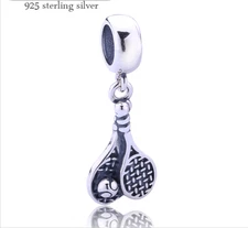 Authentic.925 Solid Sterling European Charm Fits PAN BRACELET TENNIS ANYONE?