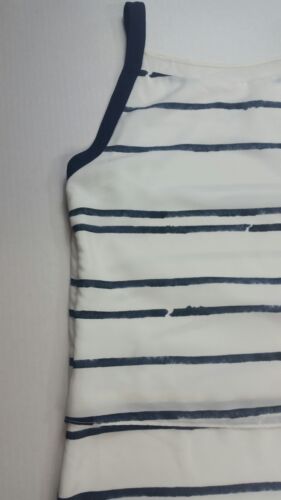 BARNEYS NEW YORK Mujer Vestido de Verano Vaina Blanco Azul a Rayas Sin Mangas Talla 10 - Imagen 2 de 9