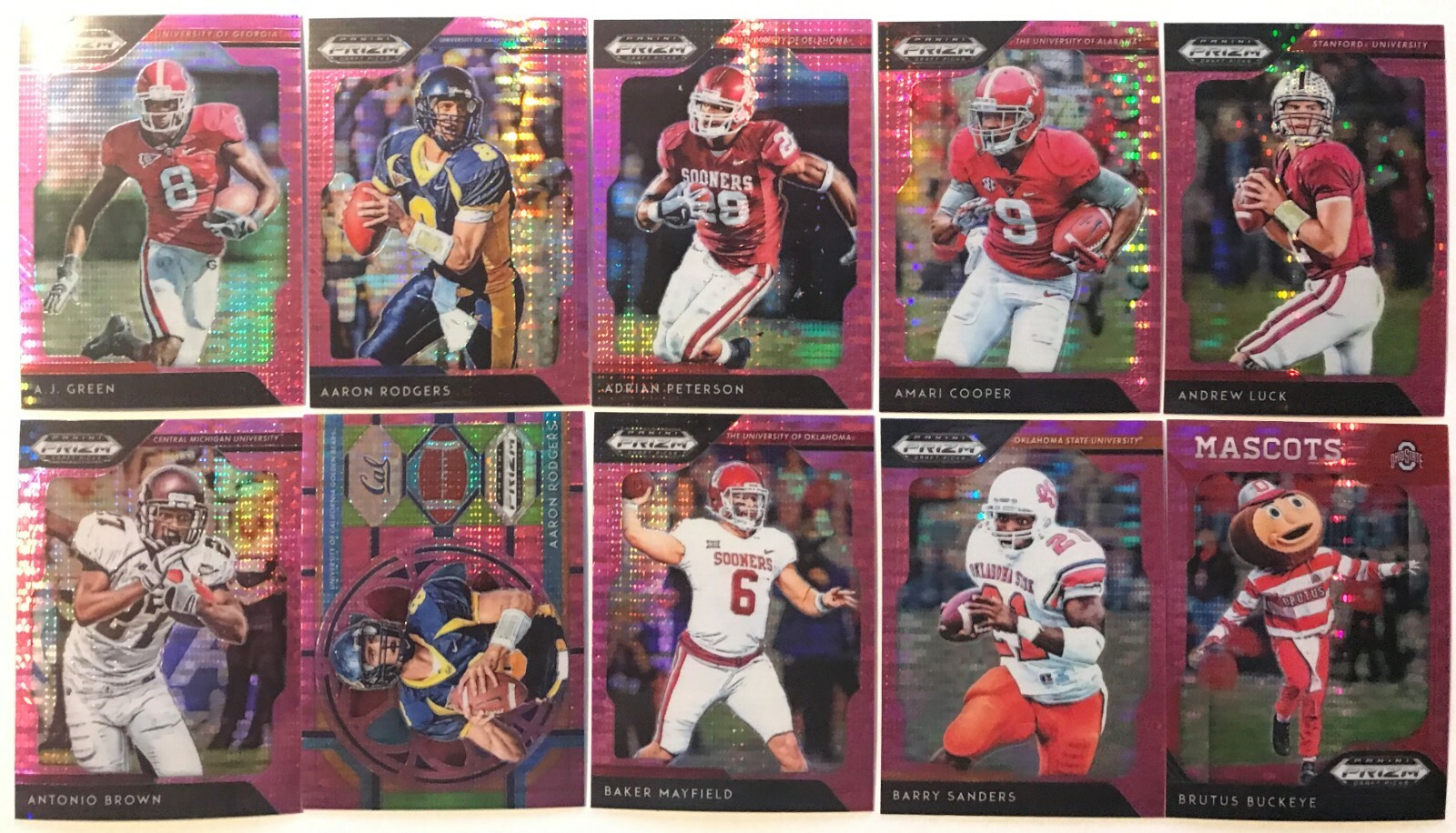2019 Prizm Draft Picks Football Parallel Pink/Blue/Silver (You Pick)