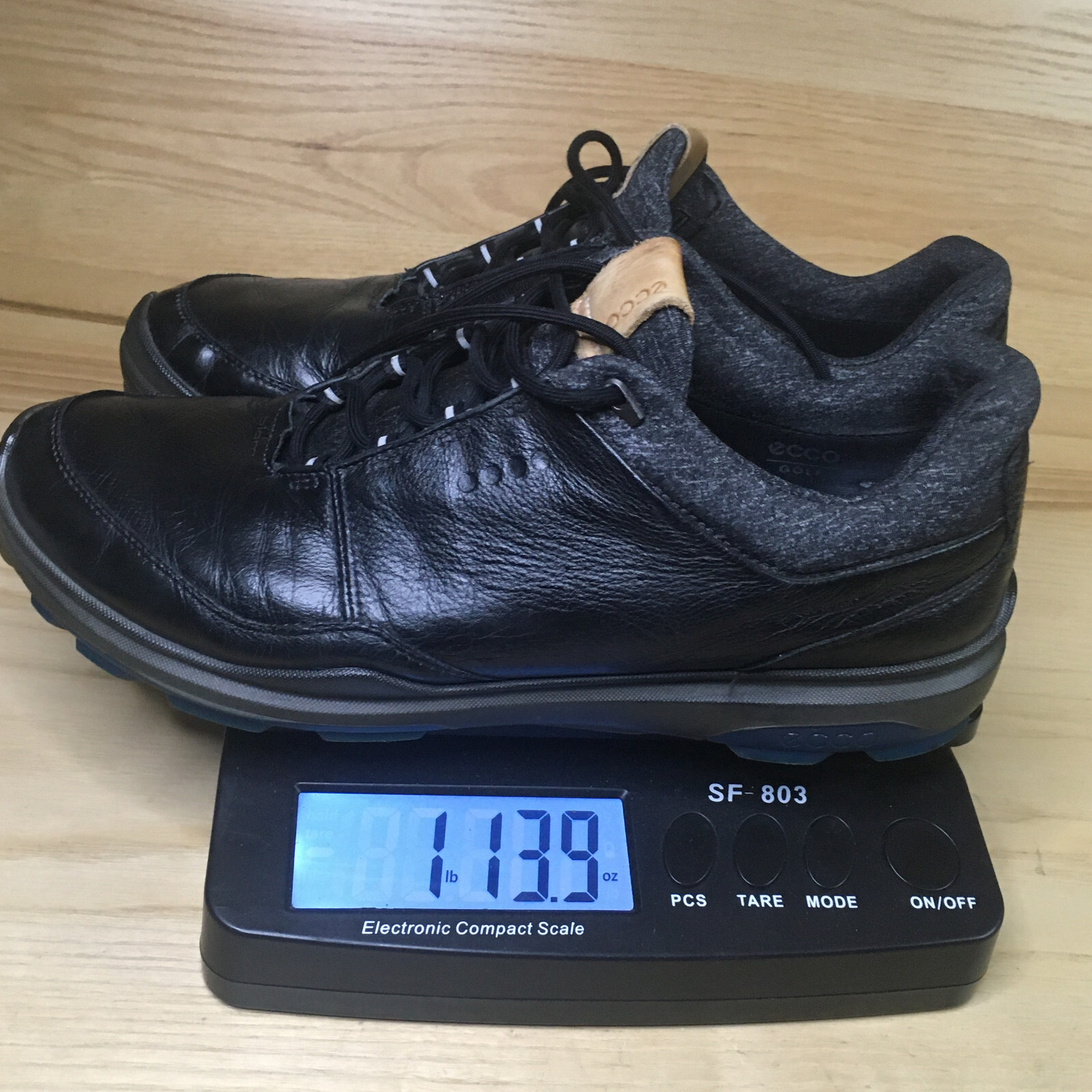Ecco Biom Hybrid 3 Mens Size 10 Gore Tex Golf Shoes Yak Leather Black Spikeless