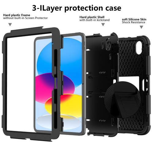 For iPad 10th Mini6 8th Air4 5 10.2 Pro 11 10.5 Shockproof Hard Stand Case Cover - Picture 5 of 90