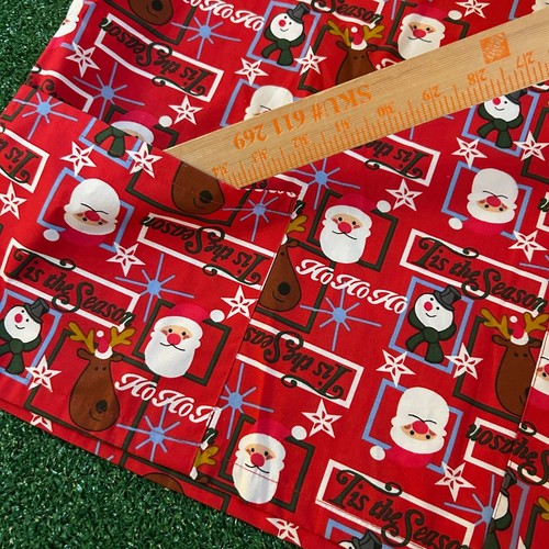 The Scrub Co. Christmas Scrub Top Santa Reindeer Holiday Print Retro Mens Large - Picture 4 of 10