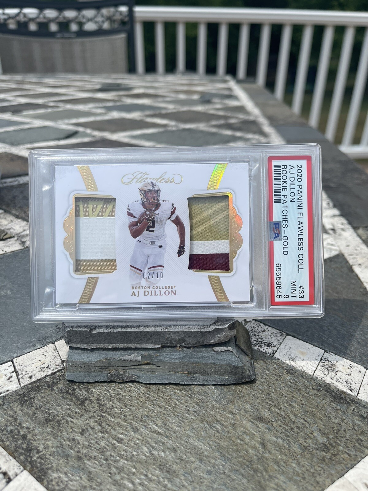 AJ Dillon Panini Flawless Collegiate Rookie Patches #33 Gold