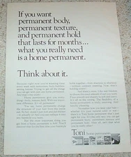 1971 print ad -Toni Scatter Perm Tonette Silver Curl permanent wave hair ADVERT