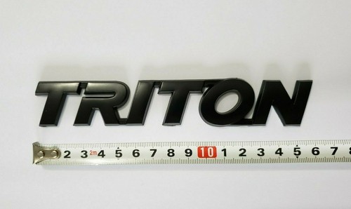 Matte Black TRITON 3D Metal Chrome Badge Sticker Fit For MITSUBISHI TRITON ML MN - Picture 2 of 3