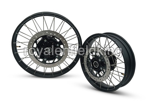 Genuine Royal Enfield HIMALAYAN 450 "Front & Rear Black Tubeless Spoked Wheels" - Picture 5 of 9