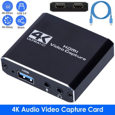 4K Audio Video Capture Card USB 3.0 HDMI Video Capture Device Full HD Recording
