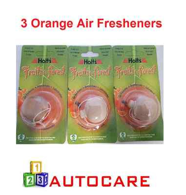 Holts Fruits of the Forest Car Air Freshener Orange X3